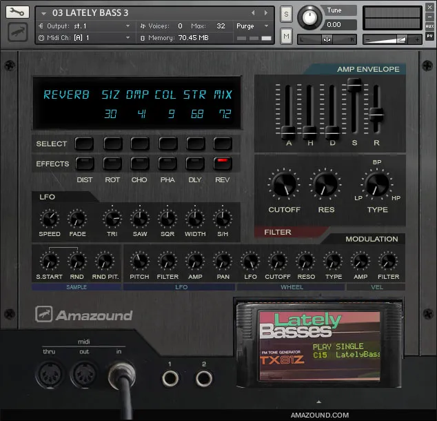YAMAHA - TX81Z - VIRTUAL SYNTHESIZERS